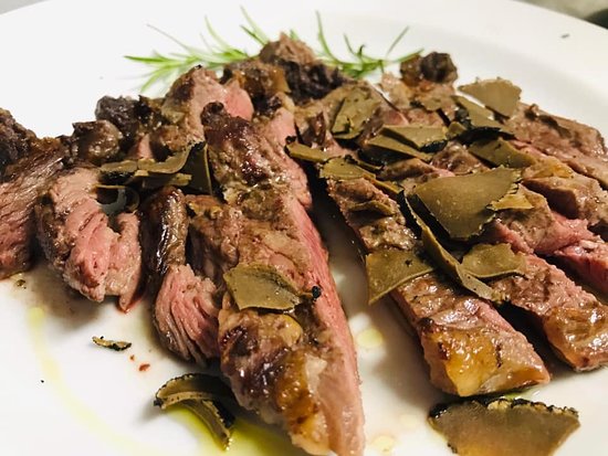 Tagliata di manzo con tartufo